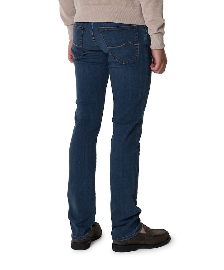 Nick Slim 5 pkt heren jeans blauw