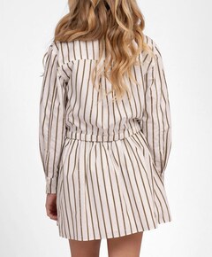 Meisjes blouse lange mouw beige