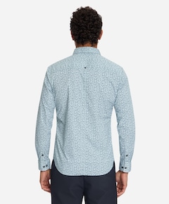 Heren overhemd lange mouw blauw