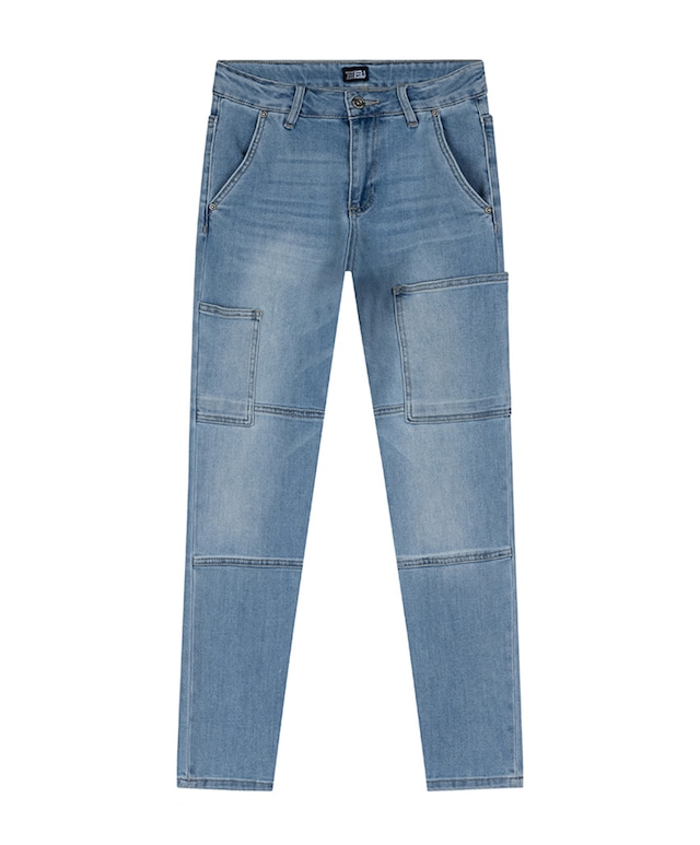 Worker robin wide straight fit jeans blauw
