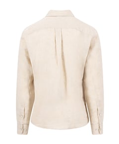 Heren overhemd lange mouw beige