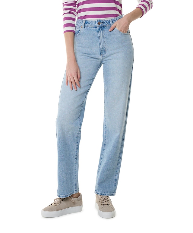 A 94 high straight Gina jeans blauw
