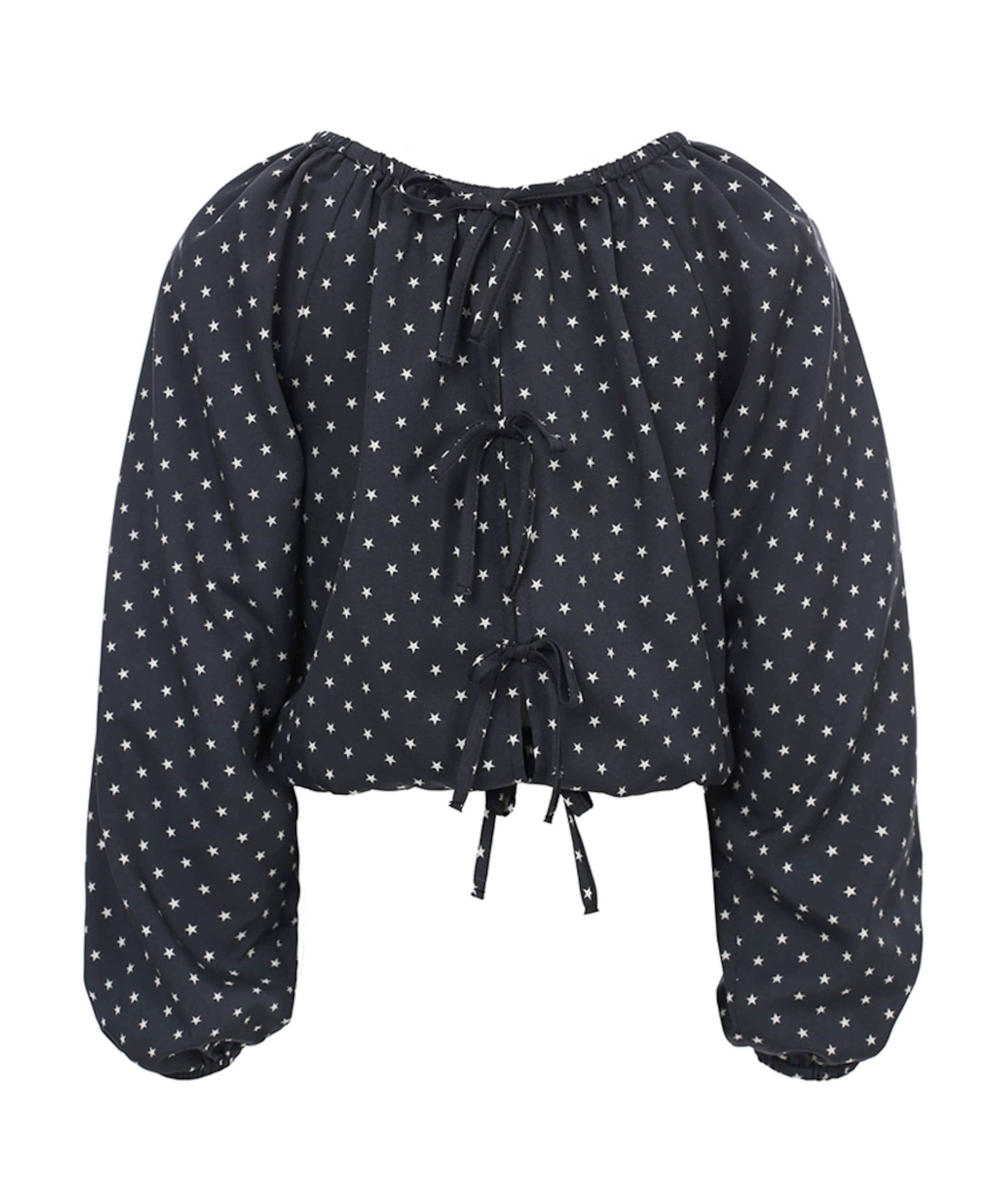 Meisjes blouse lange mouw zwart