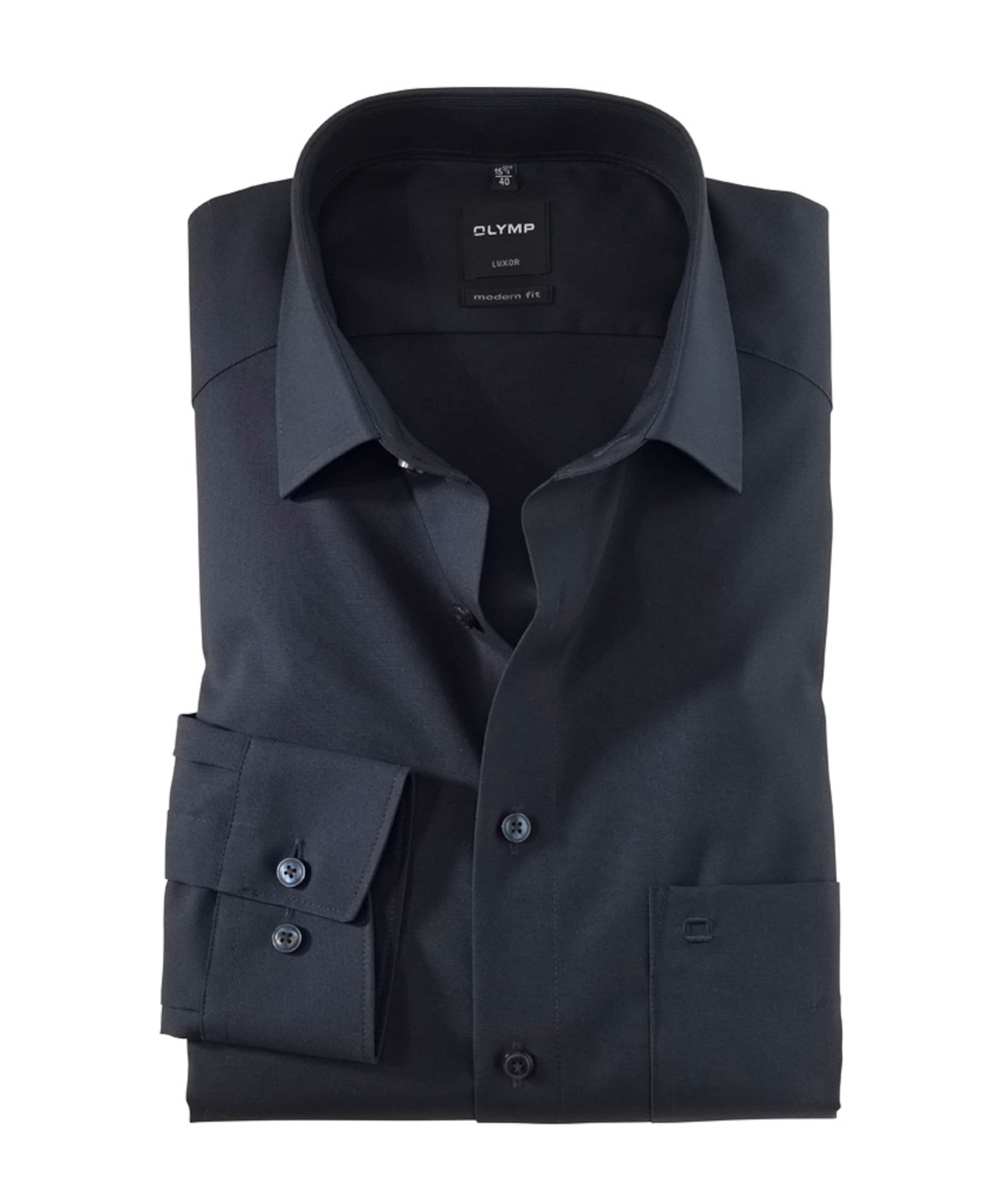 Heren overhemd lange mouw blauw