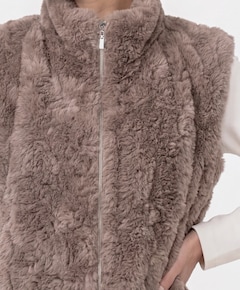 Dames gilet beige