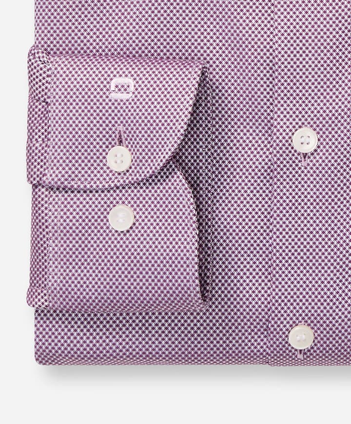 Heren overhemd lange mouw paars