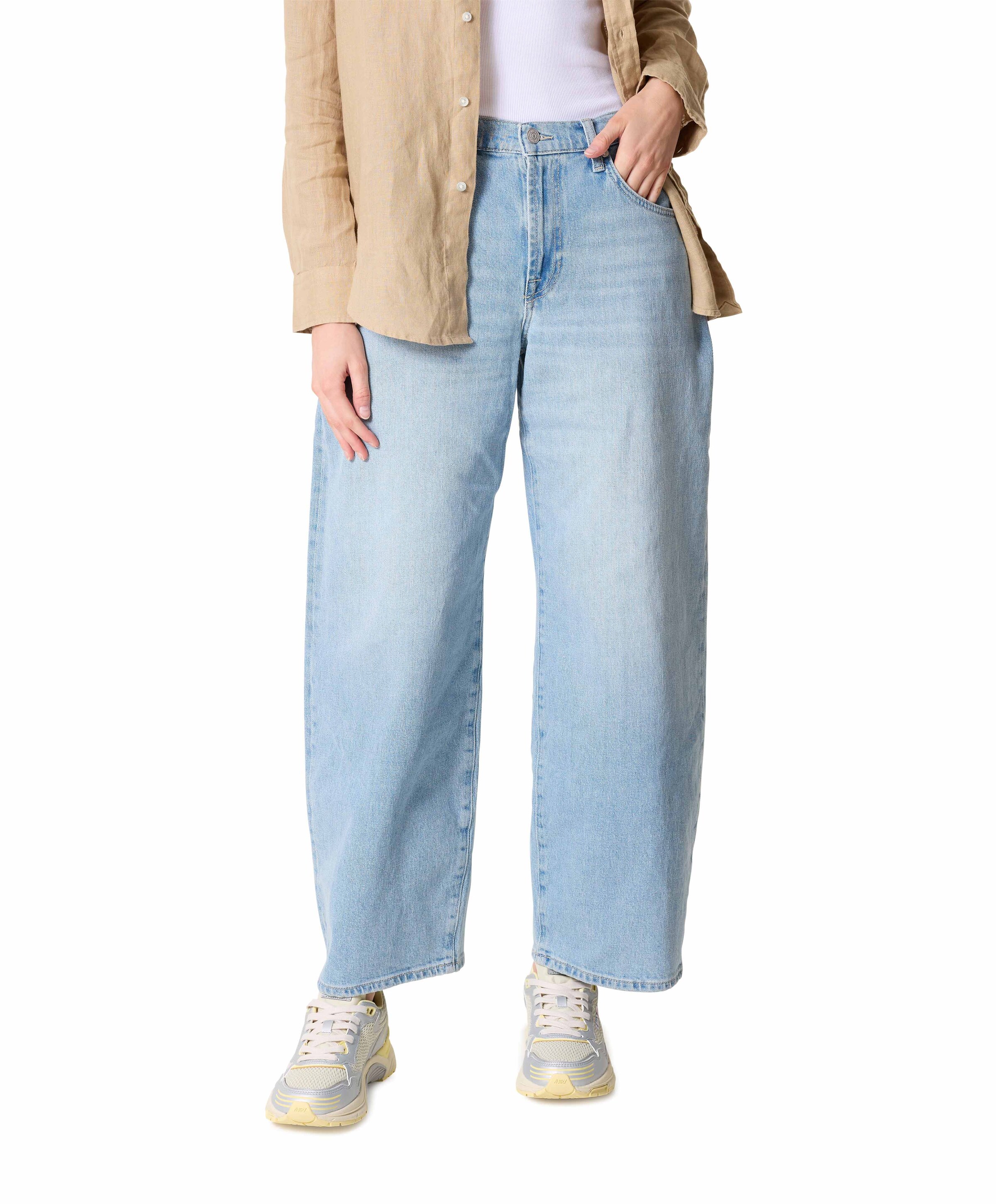 Bonnie Curvilinear dames jeans blauw