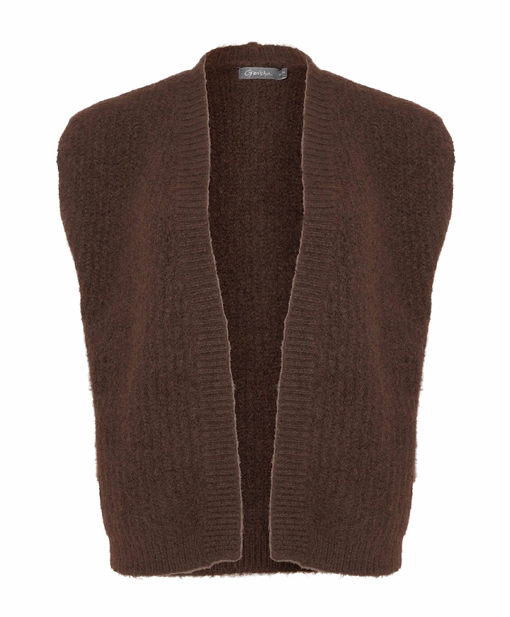 Dames gilet bruin