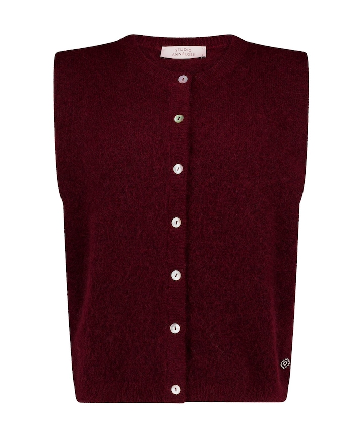 Dames gilet bordeaux