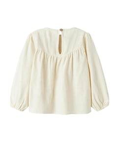 Meisjes blouse lange mouw ecru