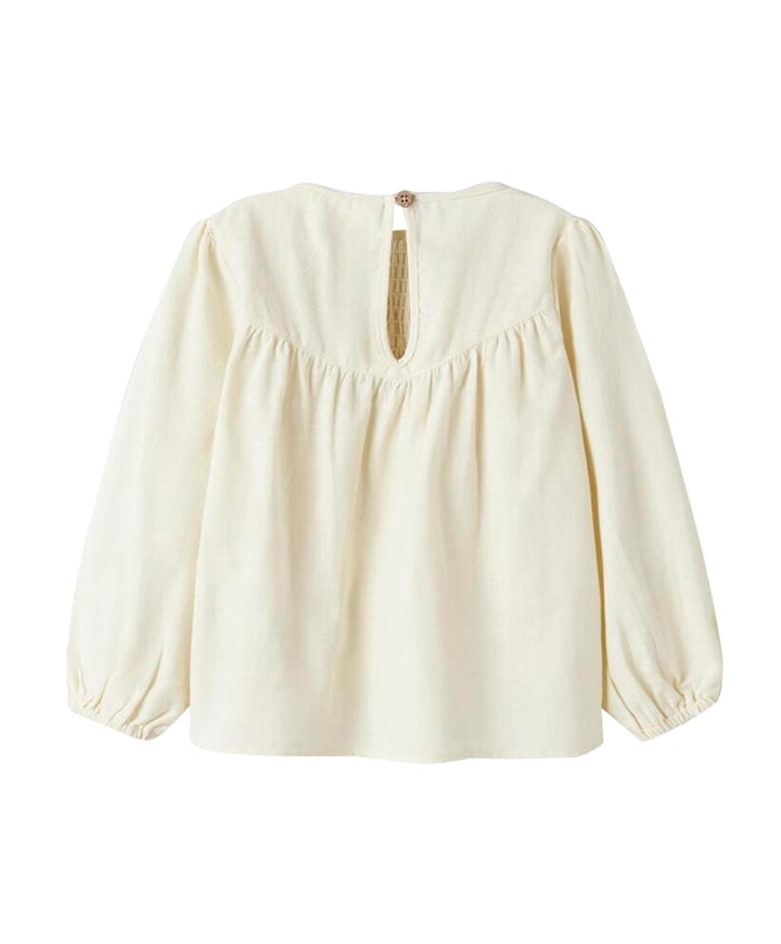 Meisjes blouse lange mouw ecru