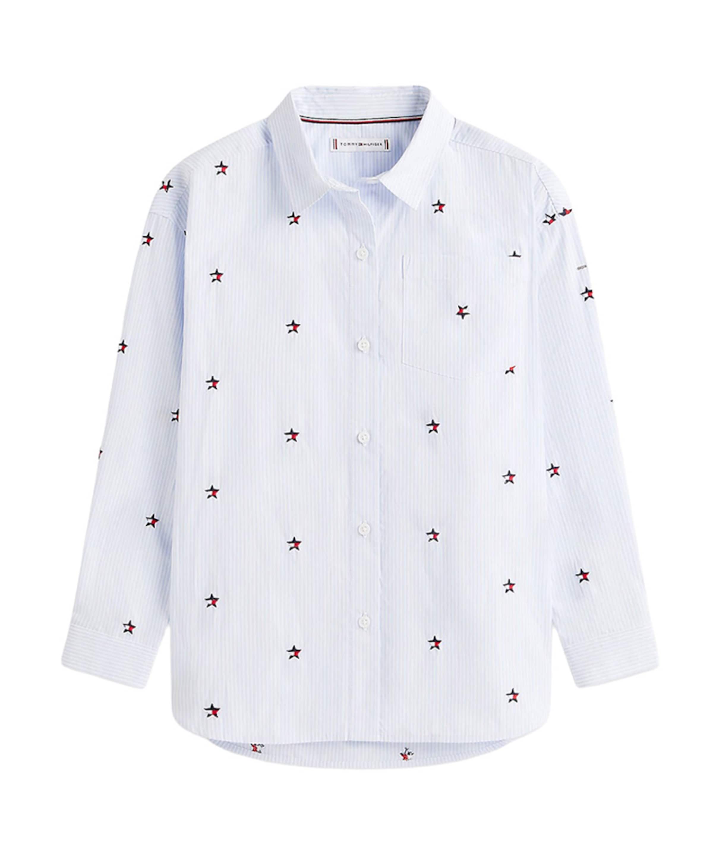 Meisjes blouse lange mouw blauw