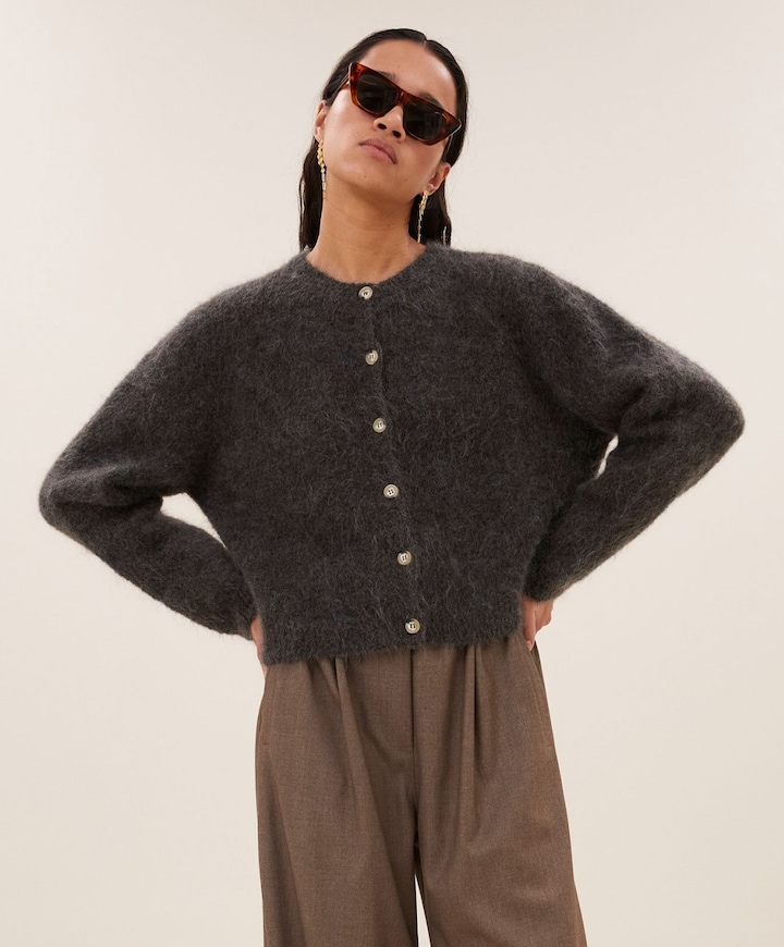 Dames vest bruin