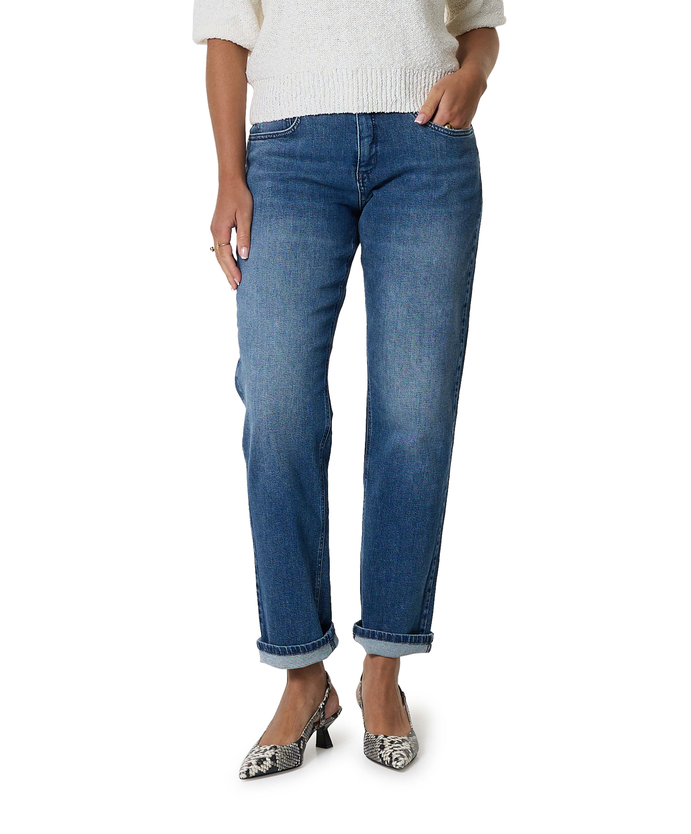 STRAIGHT dames jeans blauw