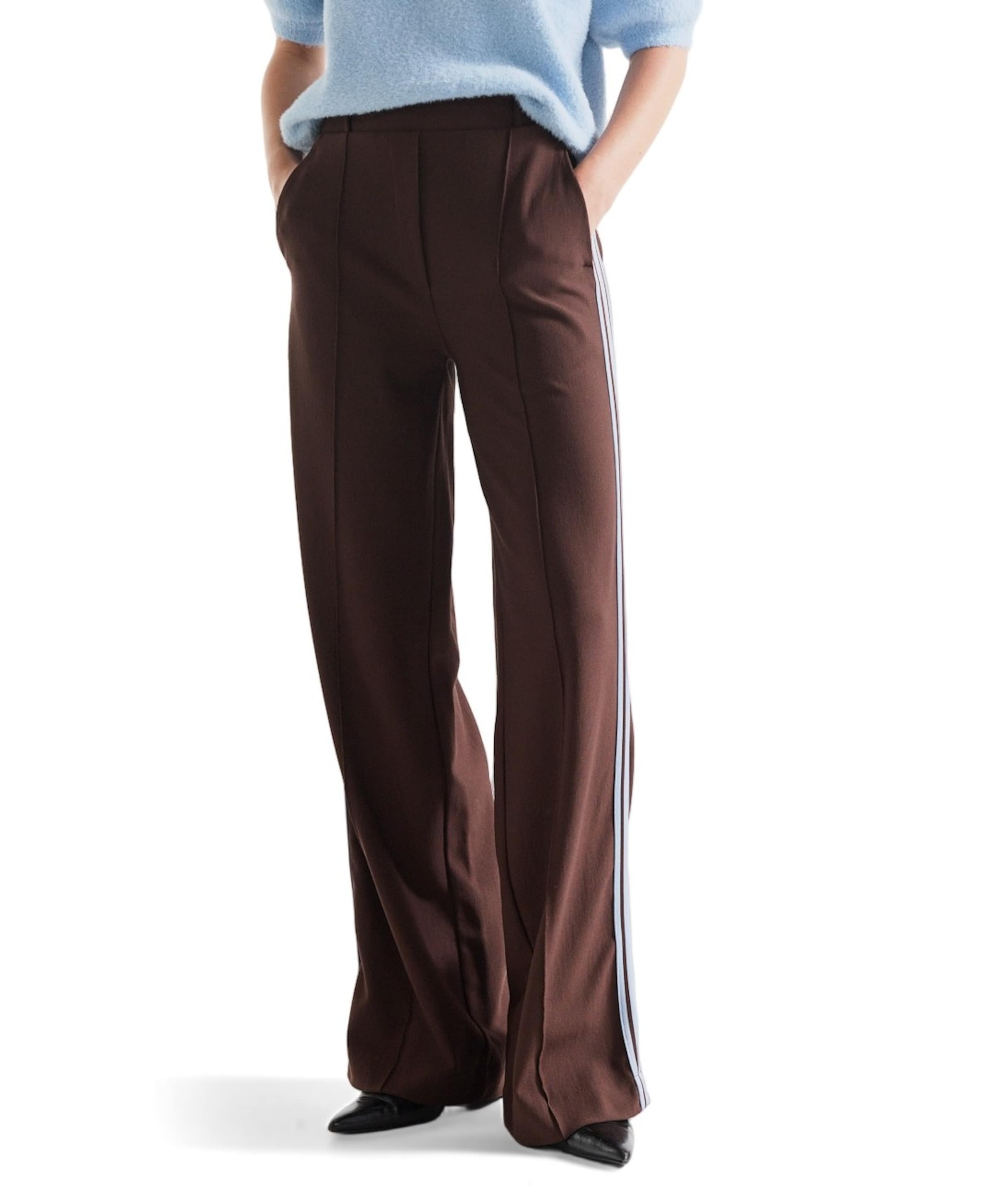 ALEIDAS HVM 404 wide leg tape at side dames broek bruin
