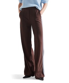 ALEIDAS HVM 404 wide leg tape at side dames broek bruin