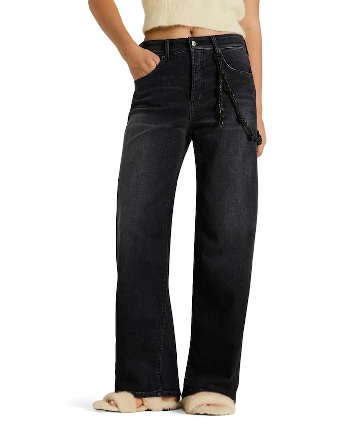 Baggy dames jeans zwart