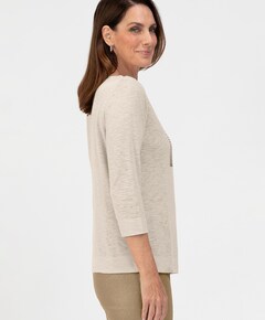 Dames longsleeve beige