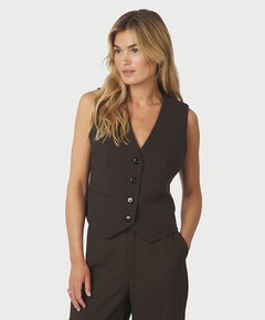 Dames gilet bruin