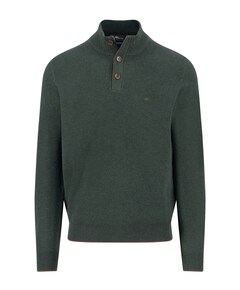 Heren trui met rits groen