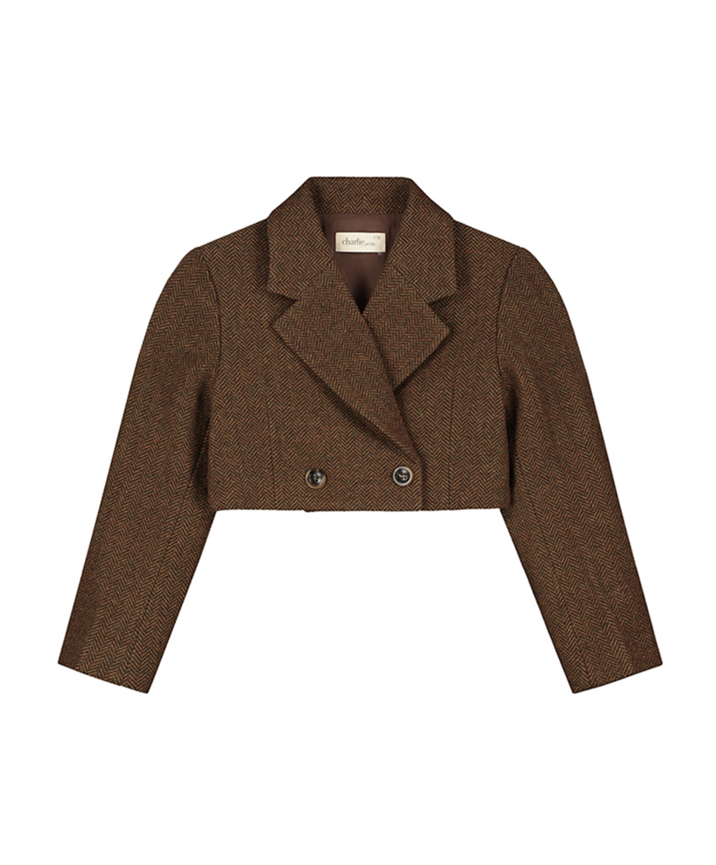 Meisjes blazer bruin