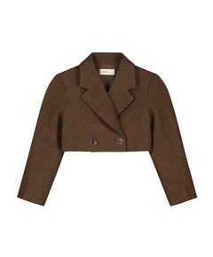 Meisjes blazer bruin