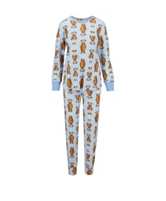 Dames pyjamaset blauw