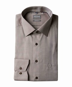 Heren overhemd lange mouw beige