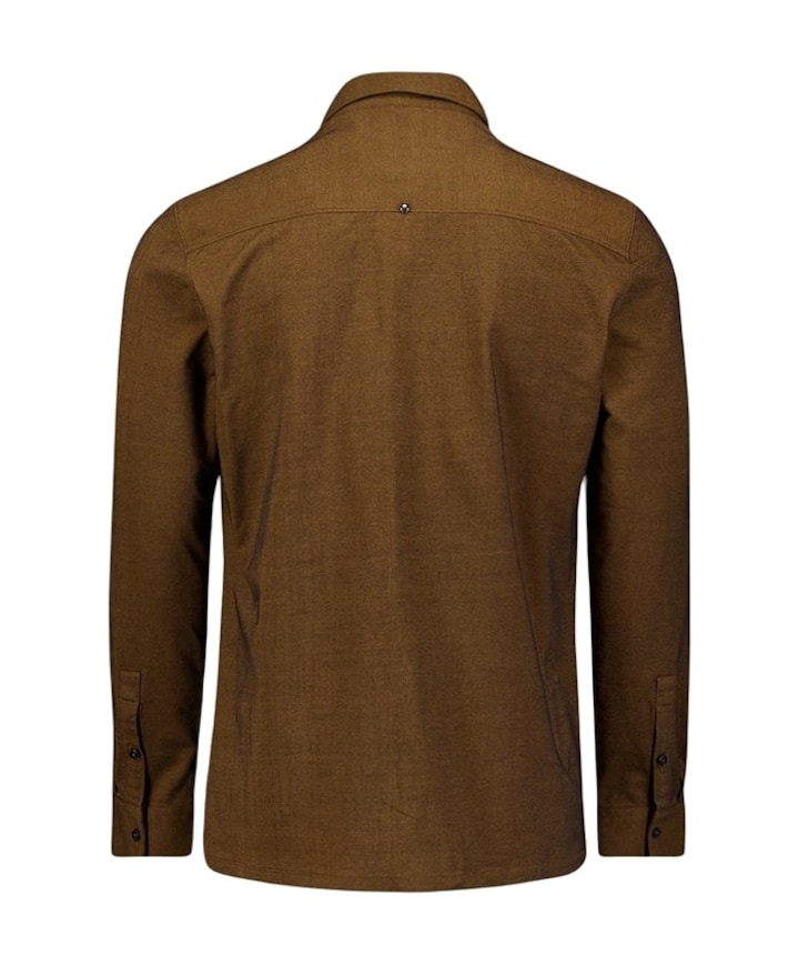Heren overhemd lange mouw beige