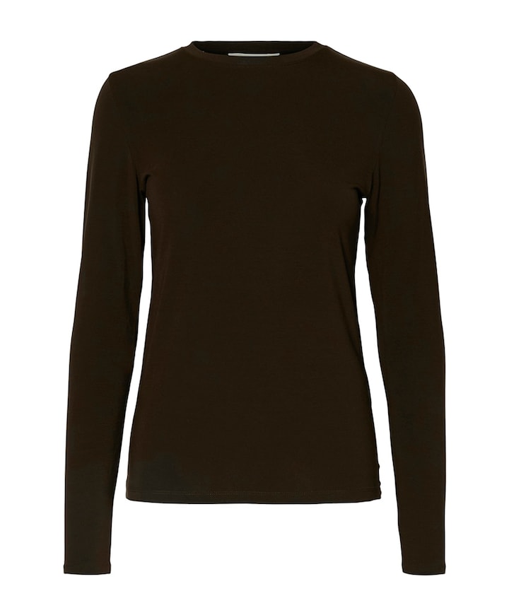 Dames longsleeve bruin
