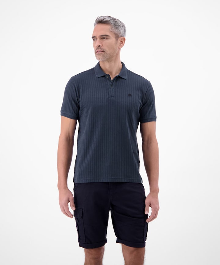 Heren polo blauw
