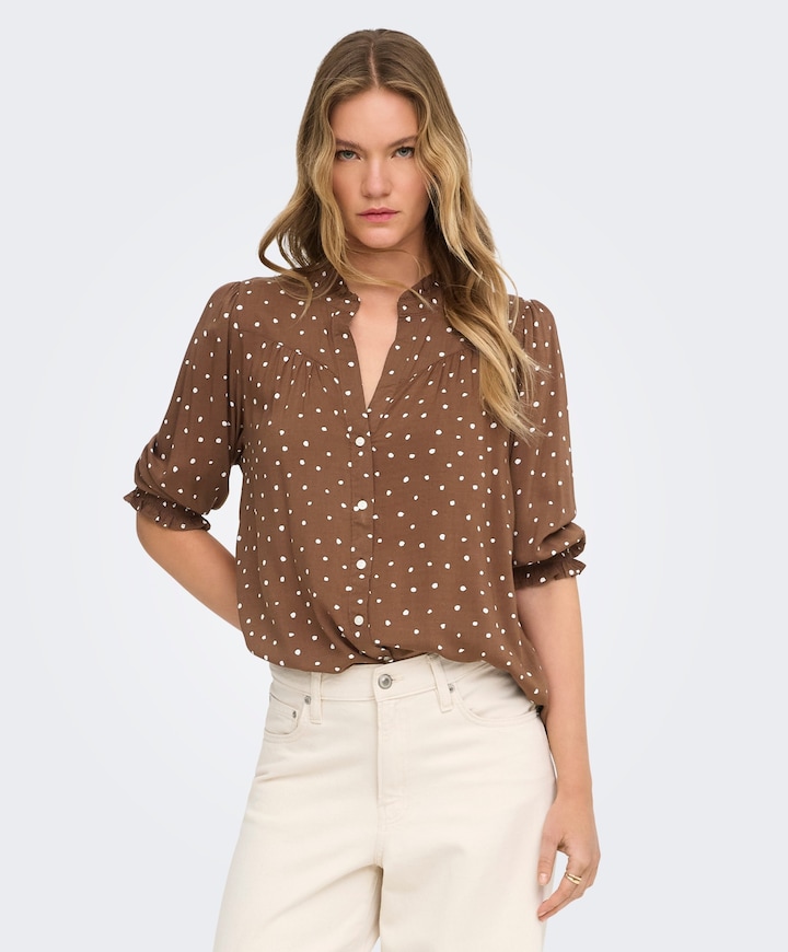 Dames blouse bruin