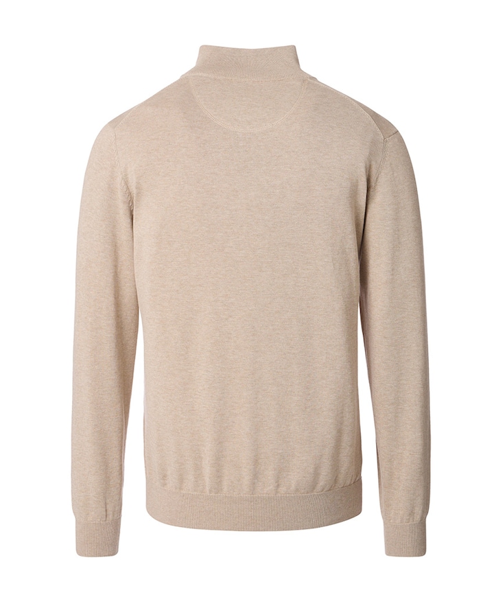 Trui met rits beige