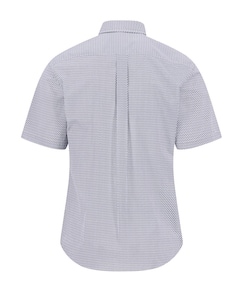 Heren overhemd korte mouw blauw