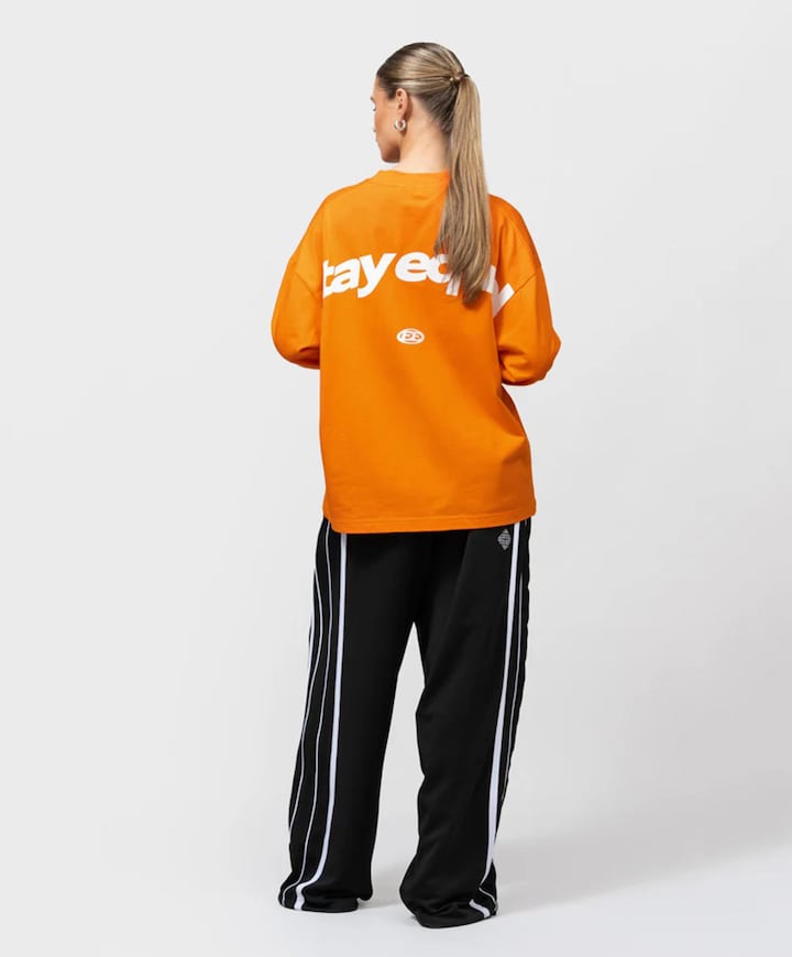 Uniseks longsleeve oranje