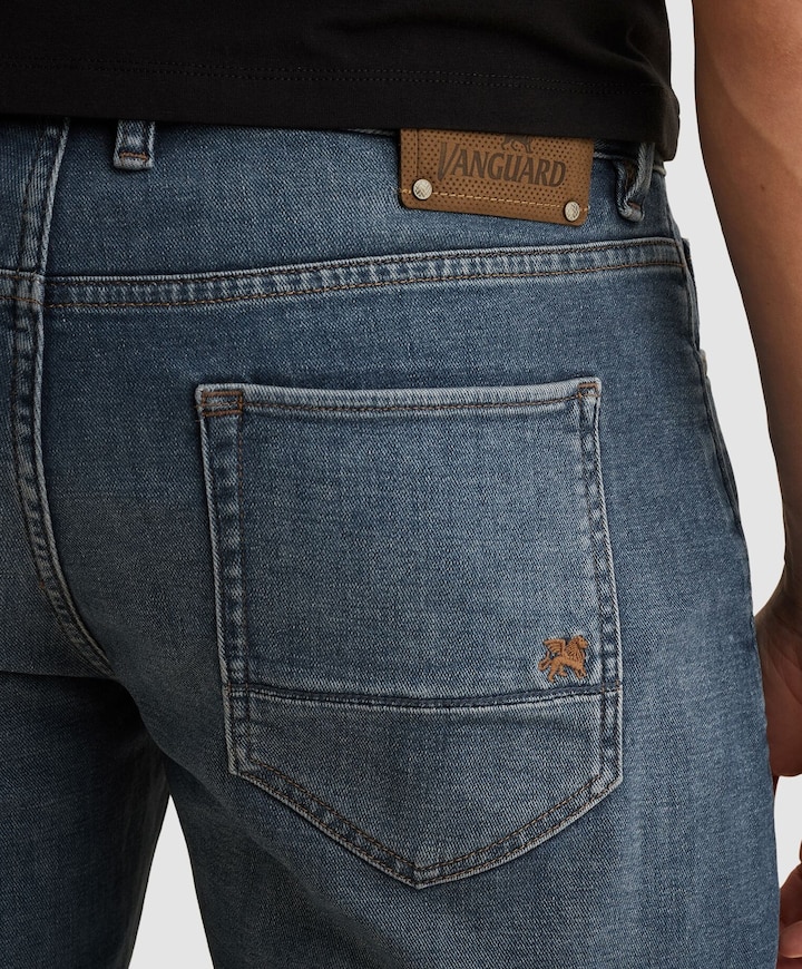 V40 RIDER heren korte broek blauw