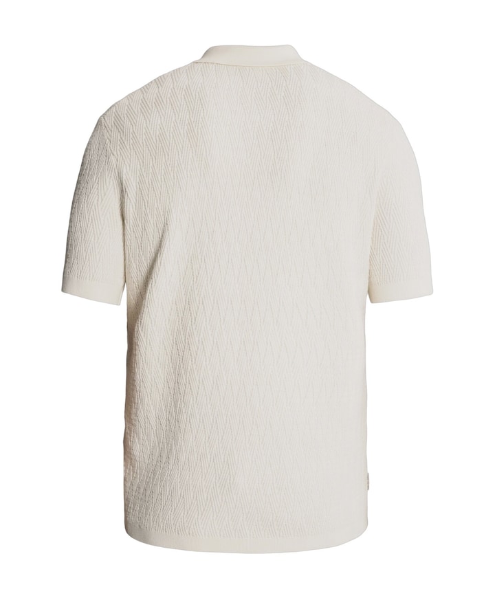 Heren polo ecru