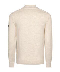 Heren trui met rits beige