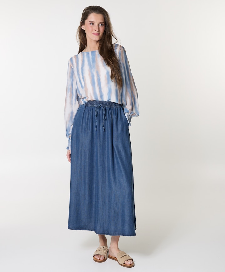 Dames blouse blauw