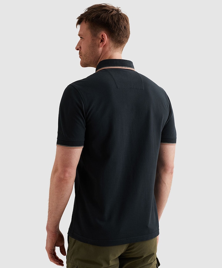 Heren polo blauw
