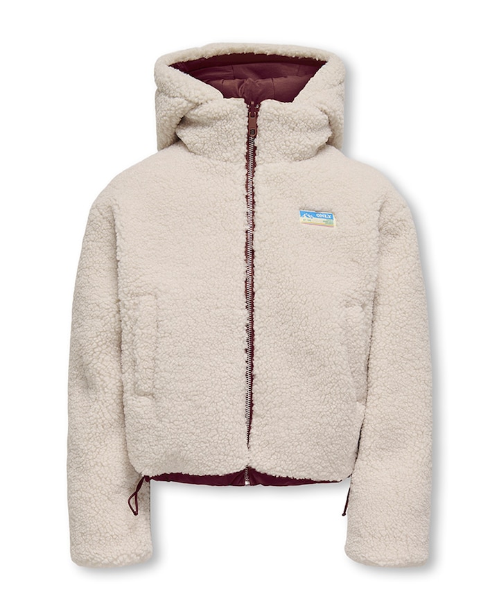 Meisjes omkeerbare jas bordeaux