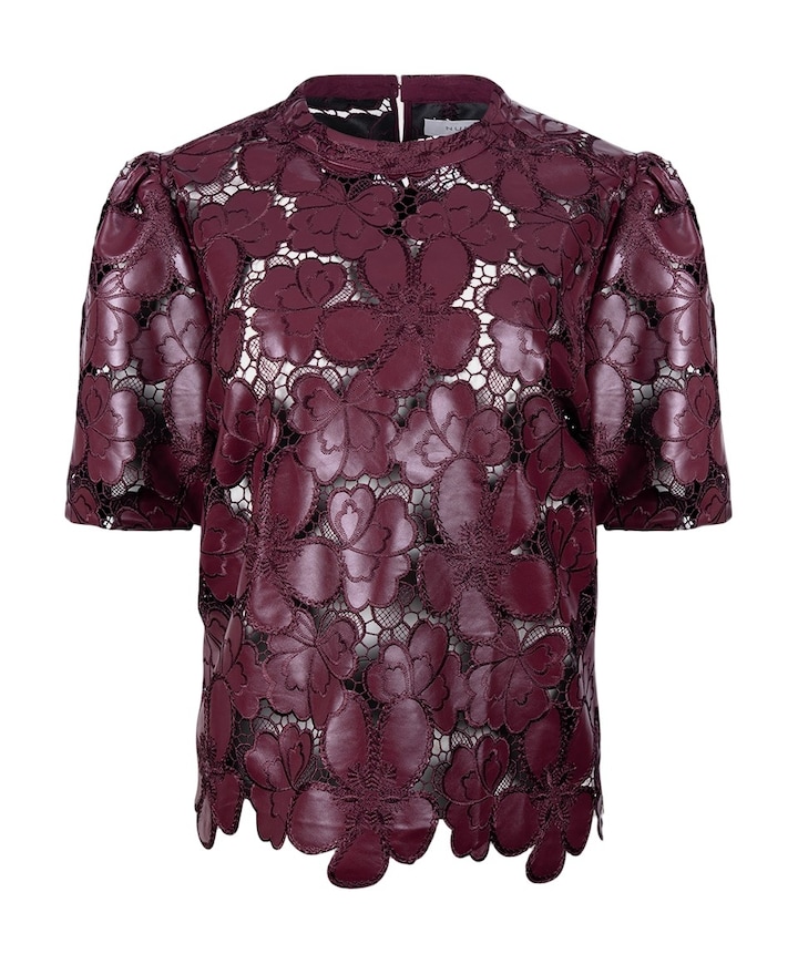Dames top bordeaux