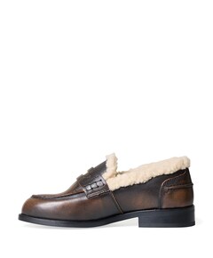 Penny Fur Loafer dames instappers bruin