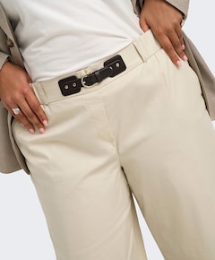 CARANNY HW BELT LONG CULOTTE PNT dames broek beige
