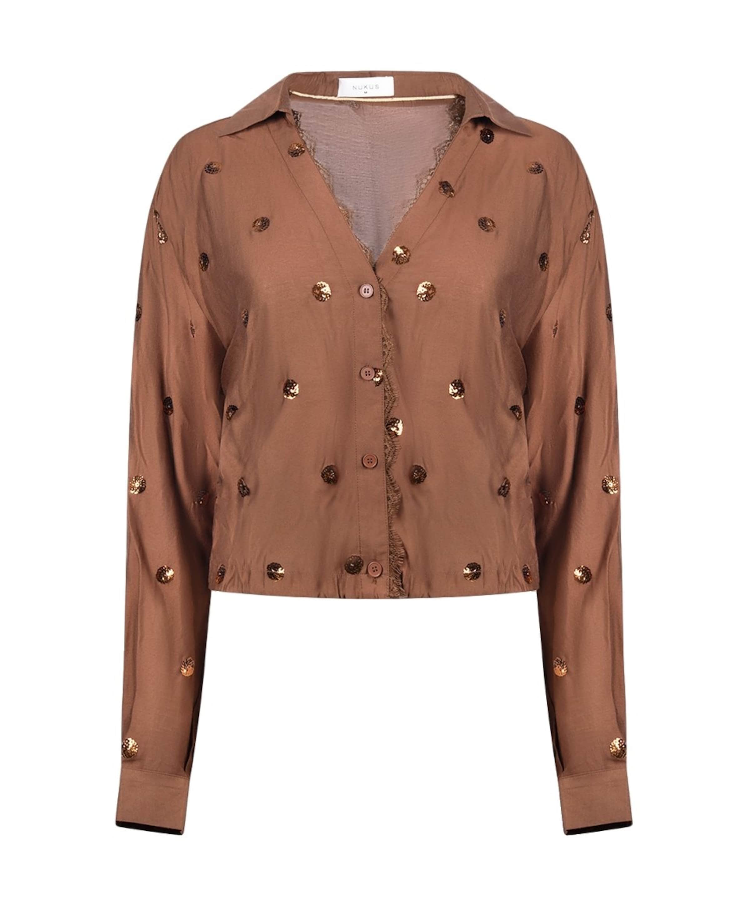 Dames blouse bruin