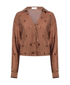 Dames blouse bruin