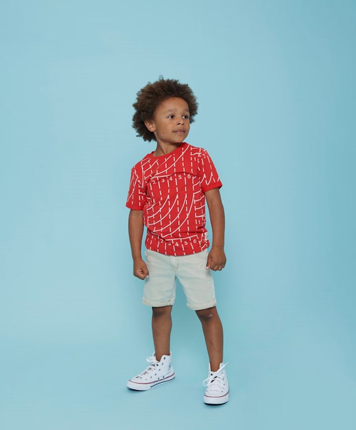 denim jongens korte broek beige