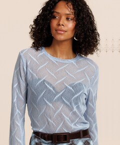 Dames longsleeve blauw