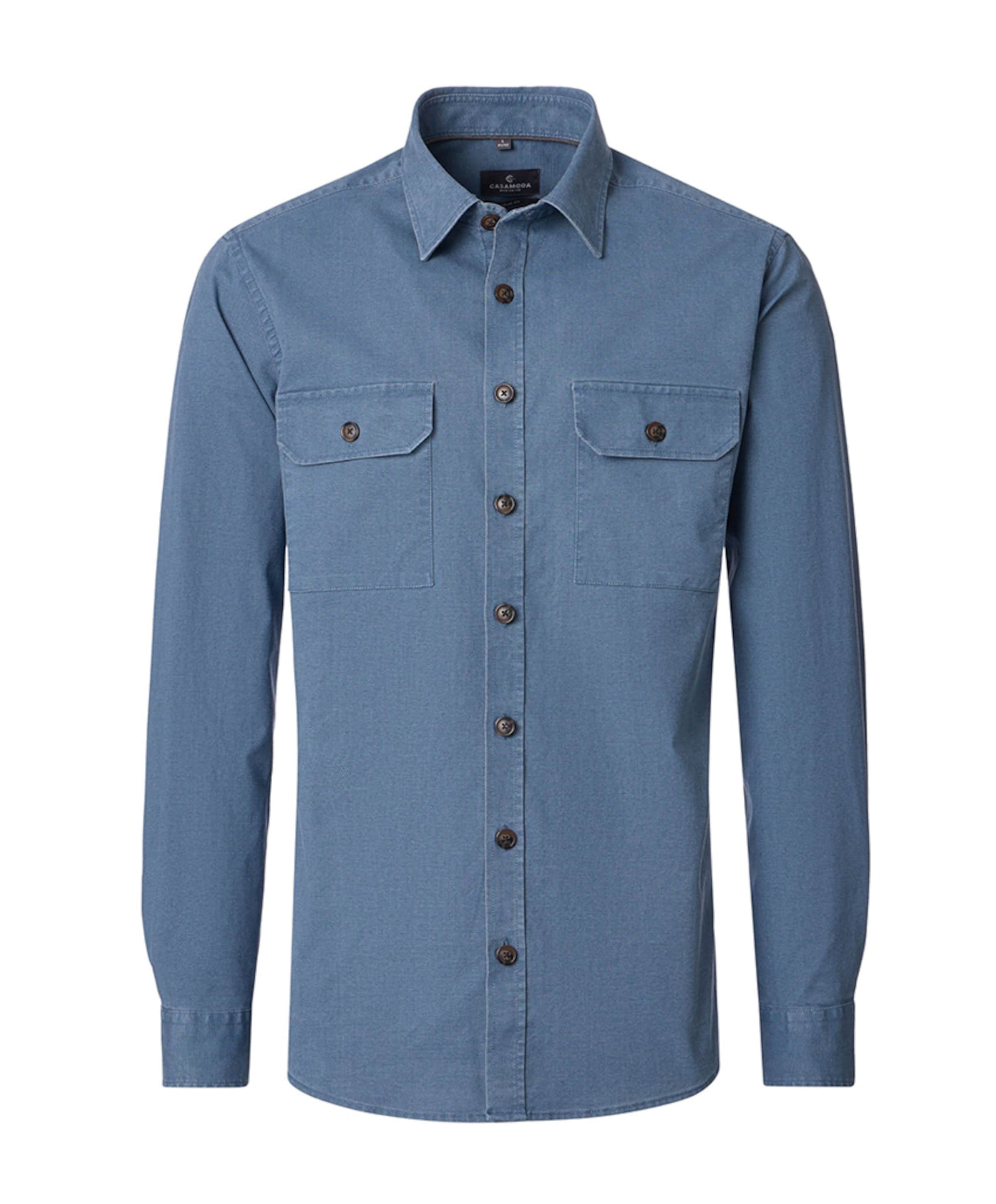 Heren overshirt blauw