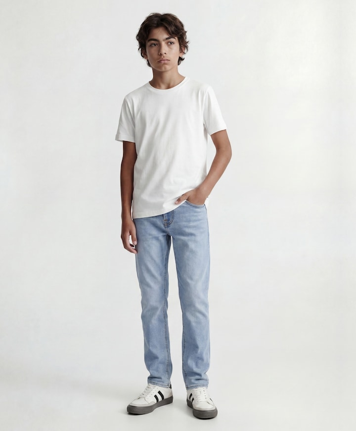JJICLARK JJORIGINAL SQ 702 NOOS JNR jongens jeans blauw